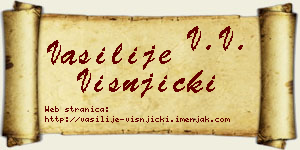 Vasilije Višnjički vizit kartica